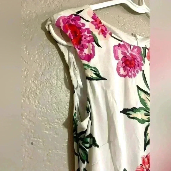 Eliza J White Floral Sleeveless Midi Dress Size 2P whimsical glam feminine glam - Picture 4 of 9